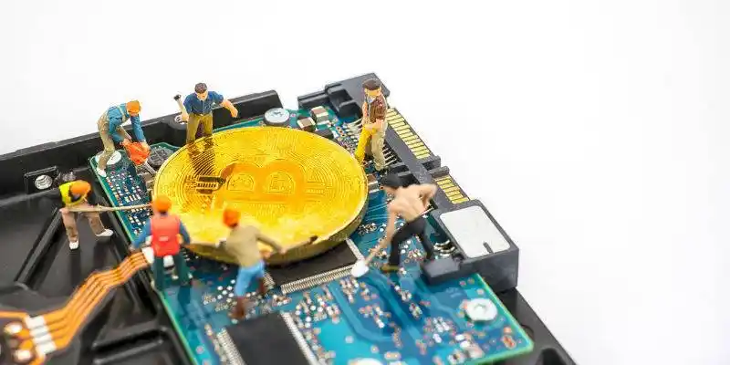 A mining farm with multiple racks of mining rigs, highlighting the importance of ventilation.