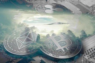 A bustling mining farm hosting various rigs, illustrating the professional scaling of operations for cryptocurrencies like Bitcoin and Ethereum