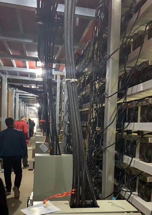A high-performance Kaspa mining rig in full operation, showcasing its efficient hardware setup