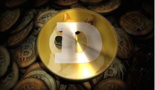 Dogecoin logo symbolizing its growing popularity in mining